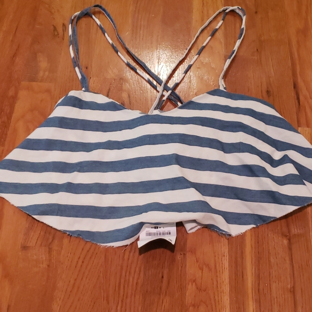 Zara Trafaluc striped crop top